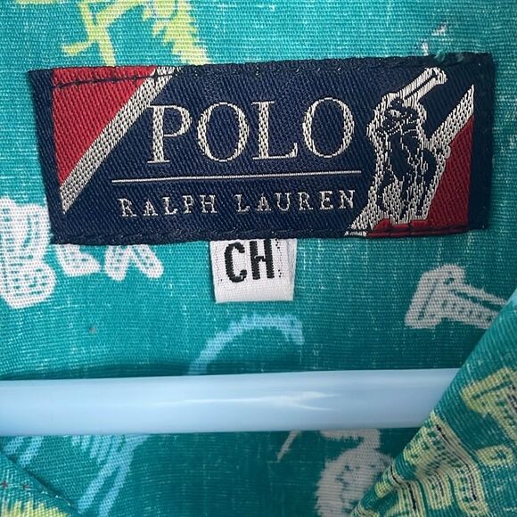 Polo by Ralph Lauren Teal dinosaur Shirt boys 4T - Picture 3 of 5